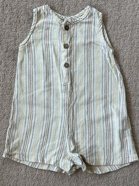 Rylee & Cru boys striped romper, size 6-12 months